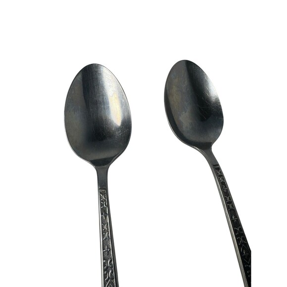 VTG INTERPUR Florenz Stainless Flatware Korea Floral Daisy Fleur de Lis Lot (13) - Picture 8 of 16